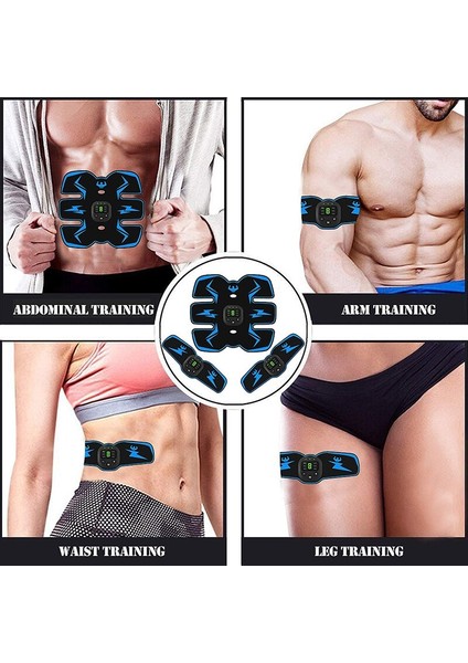 Karın Kas Stimülatörü Ems Abs Eğıtmen Elektrostimülasyon Kasları Toner Ev Gym Fitness Ekipmanları USB Şarj Dropship (Yurt Dışından)