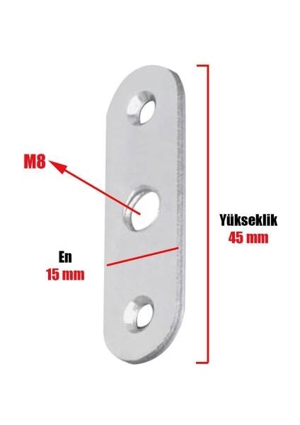 Bingo Ayak Sacı M8 45X15 mm (10 Adet)