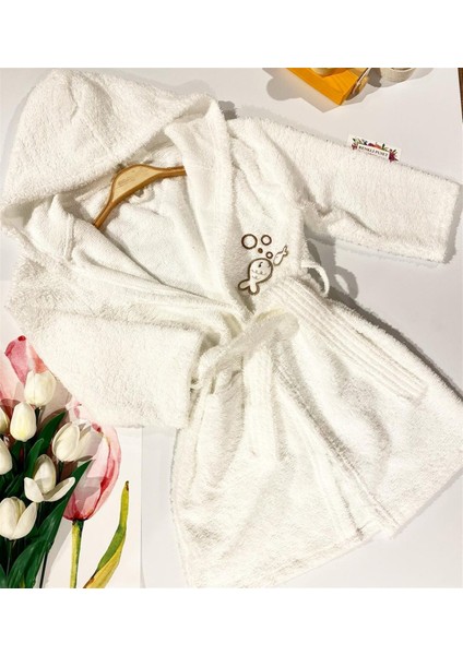 Pamuklu Havlu Çocuk Bornoz Balık