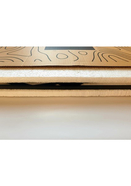 Kufi Nas Suresi Metal Duvar Tablosu - Gold (70*70)