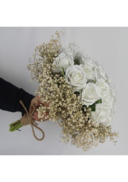 Buket Beyaz Güller 20 Li Cipso Sarmalı Demet fırsatları