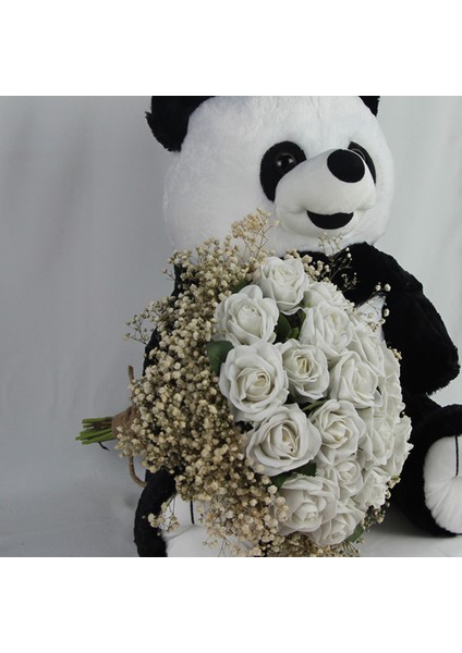 Buket Güller 20 Li Cipso Sarmalı Demet Sevimli Peluş Panda 50 cm Sevgiliye Hediye fiyatları