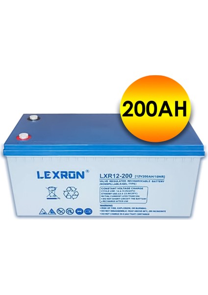 200 Ah 12 V Jel Akü Deep Cycle