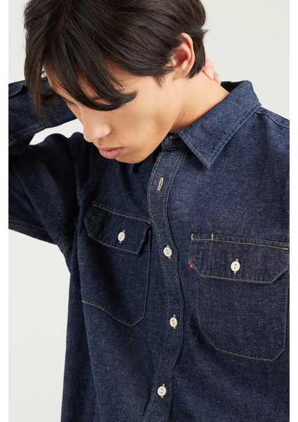 Jackson Worker Lt Wt Cotton Koyu Mavi Erkek Gömlek fiyatları