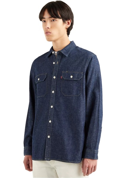Jackson Worker Lt Wt Cotton Koyu Mavi Erkek Gömlek fırsatları