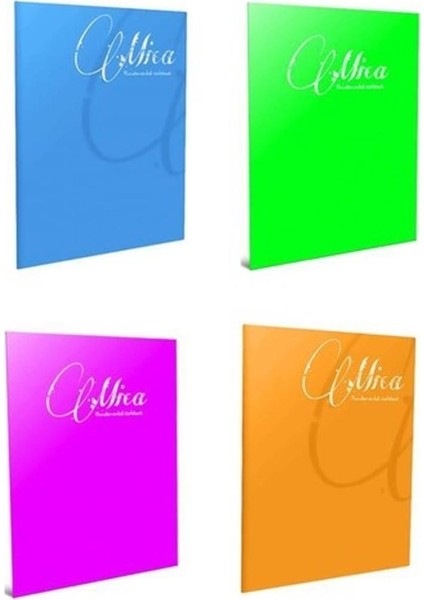 Mica A4 60 Yaprak Plastik Kapak Dikişli Defter 2 Kareli + 2 Çizgili