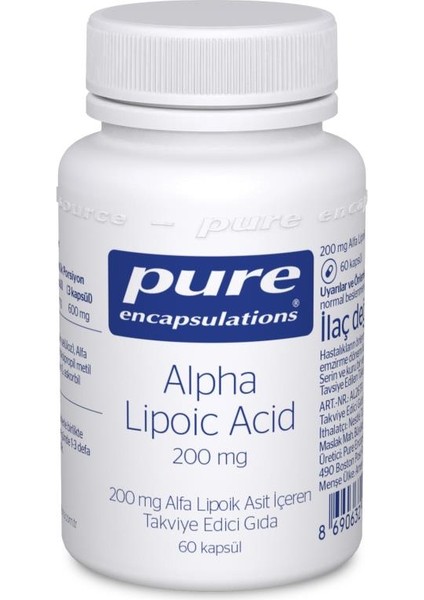 Alpha Lipoic Acid 200 Mg - 60 Kapsül