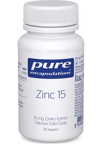 Zinc 15 Mg Çinko - 30 Kapsül