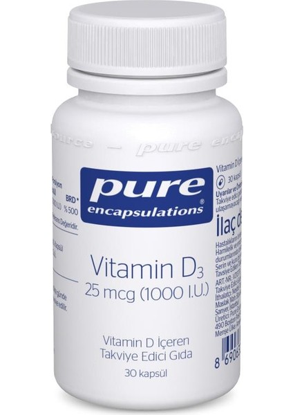 Vitamin D3 25 Mcg 1000 Iu - 30 Kapsül