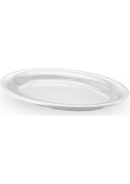 2429.PW - Soft 3'lü Beyaz Oval Tabak Seti 29x23 cm, Thermoset Melamin