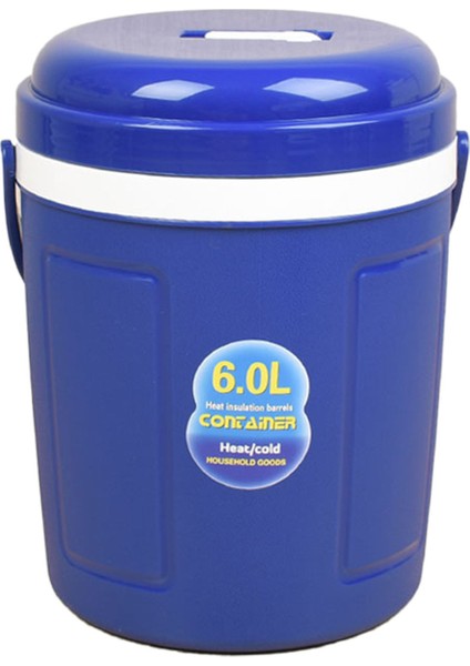 Araba Yalıtımlı Kova Yaz Seyahat Sızdırmaz Içecek Soğutucu 6 Lt Mavi (Yurt Dışından)