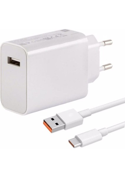 Xiaomi Redmi Note 9 Uyumlu 33W Hızlı Şarj Aleti Ev ve Seyahat Şarjı