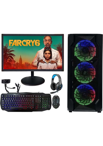 I5 2500 8GB Amd RX550 240GB SSD 23.8" Monitör Oyuncu Bilgisayar