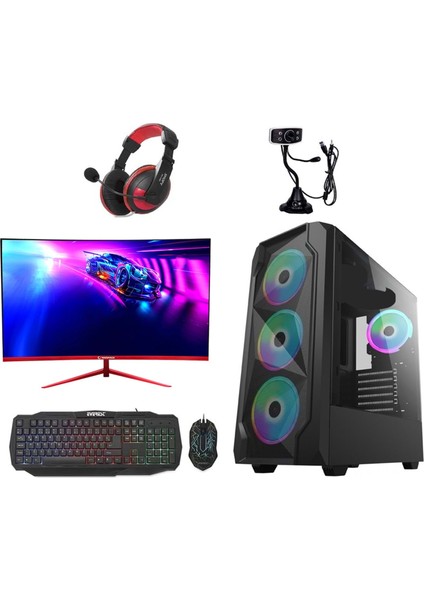 Intel I5 2400 2.nesil 8 GB Ram 240 GB SSD 4 GB Ekran Kartı 27" 75 Hz Monitör Masaüstü Oyuncu Bilgisayarı