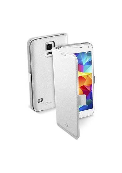 Sam Galaxy S5 Book Essential Kapaklı Kılıf Beyaz - BOOKESSENGALS5W