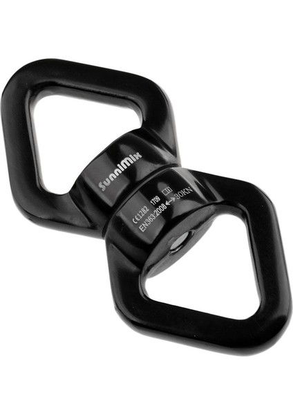 Pro 30KN Güvenlik Döner Halat Bağlayıcı Cihazı Tırmanma Havadan Dans Siyah (Yurt Dışından)