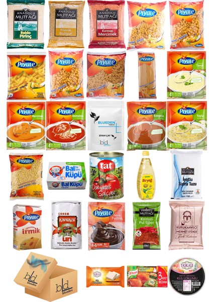 Ramazan Paketi Kumanya Gıda Paketi Erzak Yardım Paketi 28 Parça 136 Nolu Paket