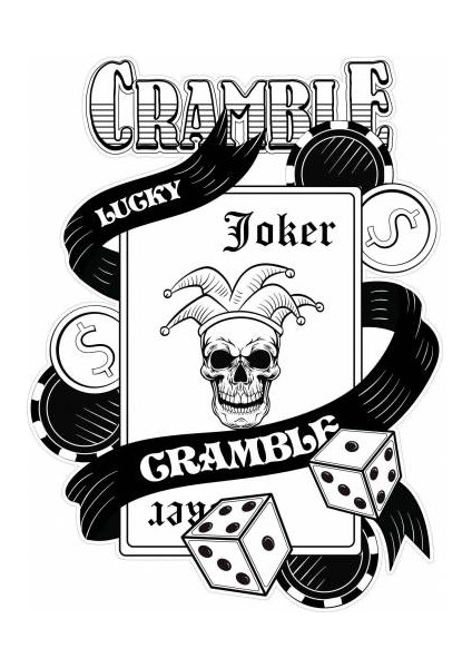 Sticker Master Joker Poker Oyun Kartı Kurukafa Sticker Laptop Araba Oto Motor Oto Motor Pc Etiket