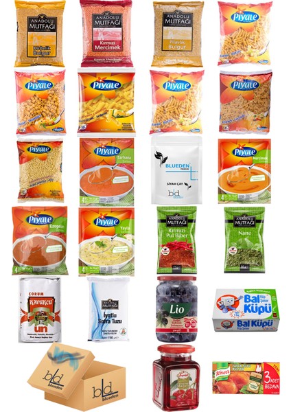 Ramazan Paketi Kumanya Gıda Paketi Erzak Yardım Hediye Paketi 22 Parça 138 Nolu Paket