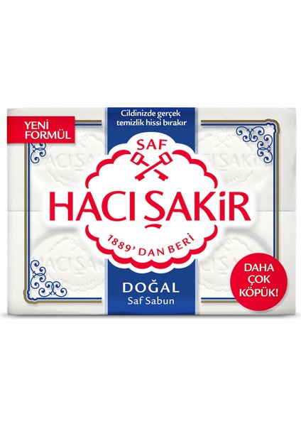 Hacı Şakir Doğal Beyaz Kalıp Sabun 4X150 gr