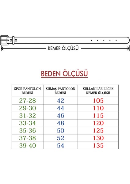 Deri Erkek Kemer Kot Pantolonlar için