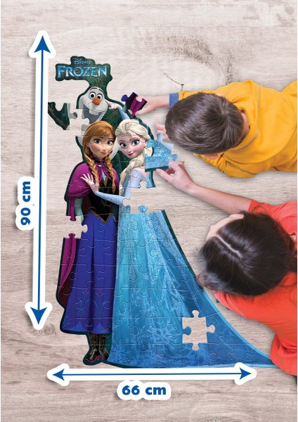 Disney Frozen Elsa ve Anna Xl Dev Yer Puzzle/yapboz (52 Parça)