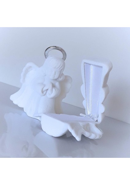 Beyaz Melek Flok Kolye Kutusu