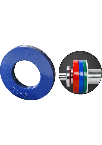 Plakalar 25LB-.50LB-.75LB-1LB Artımlı 0.5kg Mavi 0.5 kg (Yurt Dışından)