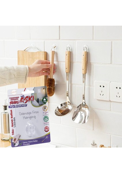 Kendinden Yapışkanlı Kapı Askılığı Duvar Banyo Mutfak Askısı