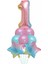 Unicorn Rainbow 1 Yaş Folyo Balon Set 1