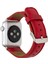 Apple Watch Uyumlu Deri Kordon 42-44MM Erc2 Kırmızı 2