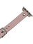 Apple Watch Uyumlu Deri Kordon 38-40MM Ferro Silver Trok Nu2 Pembe 4
