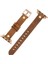 Apple Watch Uyumlu Deri Kordon 38-40MM Ferro Gold Trok G19 Taba 4
