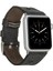 Apple Watch Uyumlu Deri Kordon 42-44MM Troklu Siyah 1