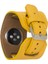 Apple Watch Uyumlu Deri Kordon 42-44MM Cuff FL12 Sarı 2
