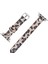 Apple Watch Uyumlu Deri Kordon 42-44MM Silver Trok Leopar Ne 4