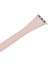 Apple Watch Uyumlu Deri Kordon 42-44MM Slim Çift Tur Silver Trok Nu1 Pembe 5