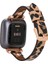 Bull Cover Bouletta Fitbit Versa 2-3 Seri Uyumlu Deri Kordon Rose Gold Troklu Leopar 2