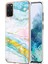 Samsung Galaxy S20+ Plus Için Mermer Desen Yumuşak Tpu Tampon Kılıf Kapak Turkuaz - Beyaz (Yurt Dışından) 1