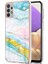 Samsung Galaxy A32 5g Için Mermer Desen Yumuşak Tpu Tampon Kılıf Kapak Turkuaz - Beyaz (Yurt Dışından) 1