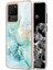Samsung Galaxy S20 Ultra Için Mermer Desen Yumuşak Tpu Tampon Kılıf Kapak Turkuaz (Yurt Dışından) 1