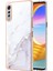 Lg Velvet 5g Için Mermer Desen Yumuşak Tpu Tampon Kılıf Kapak Beyaz (Yurt Dışından) 1