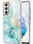 Samsung Galaxy S21 Fe 5g Için Mermer Desen Yumuşak Tpu Tampon Kılıf Kapak Turkuaz (Yurt Dışından) 1