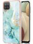 Samsung Galaxy A12 Için Mermer Desen Yumuşak Tpu Tampon Kılıf Kapak Turkuaz (Yurt Dışından) 1
