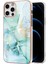 iPhone 12 Pro Max Için Mermer Desen Yumuşak Tpu Tampon Kılıf Kapak Turkuaz (Yurt Dışından) 1