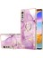Lg Velvet 5g Için Mermer Desen Yumuşak Tpu Tampon Halka Tutucu Stand Kılıf Kapağı Pembe (Yurt Dışından) 1