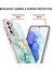 Samsung Galaxy S21+ 5g Için Mermer Desen Yumuşak Tpu Tampon Halka Tutucu Stand Kılıf Kapağı Turkuaz (Yurt Dışından) 3