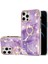 iPhone 12 / iPhone 12 Pro Için Mermer Desen Yumuşak Tpu Tampon Halka Tutucu Stand Kılıf Kapağı Mor (Yurt Dışından) 1