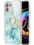 Motorola Edge 20 Lite Için Mermer Desen Yumuşak Tpu Tampon Halka Tutucu Stand Kılıf Kapağı Turkuaz (Yurt Dışından) 2