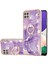 Samsung Galaxy A22 5g Için Mermer Desen Yumuşak Tpu Tampon Halka Tutucu Stand Kılıf Kapağı Mor (Yurt Dışından) 1